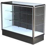 Black Aluminum Extra Vision Showcase 60"x20"x38"