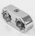 Chrome Square Tube Splice Connector