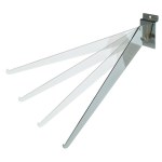 Chrome Slatwall Adjustable Brackets 1/2" slot