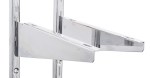 Chrome Heavy Duty Wood Shelving Brackets 1" slot x 2" ctr.