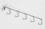 Chrome Pegboard 5 Hook Waterfall