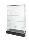 Black Museum Showcase Display Tower 48"x18"x72" Black Museum Showcase Display Tower 48"x18"x72"