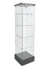 Black Frameless Showcase Cabinet 20"x20"x72" Black Frameless Showcase Cabinet 20"x20"x72"