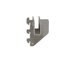 Satin Chrome Rectangle Tube Hangrail Brackets 1"