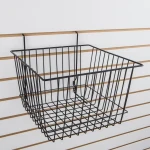 Slatwall/Pegboard Wire Baskets 12"x 12"x 8"