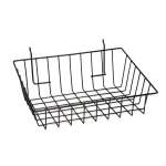 Slatwall/Pegboard Wire Baskets/Slant Front 12"x12"x3"