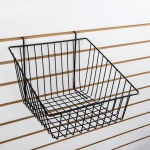 Slatwall/Pegboard Wire Basket 12"x12"x8"