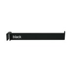 Black U Bar Saddle Mount Faceout 12"