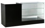 Black Frameless Customer Counter 60" X 18" X 38"