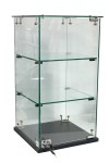 Frameless Countertop Showcase/with Lock 13"x13"x 24"