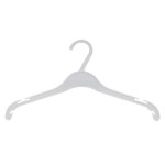White Adult Disposable Hanger 16"
