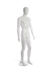 Glossy White Adult Male 2-in-1 Egghead Mannequin