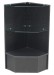 Pentagon Corner Showcase 18"x18"x38" - Black