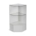 Pentagon Corner Showcase 18"x18"x38" - White