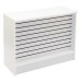 Slatwall Front Customer Counter Cash Wrap 48"x20"x38" - Plain White