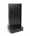 Slatwall Floor Panel Merchandiser 25 1/2" x 24"x54" - Black